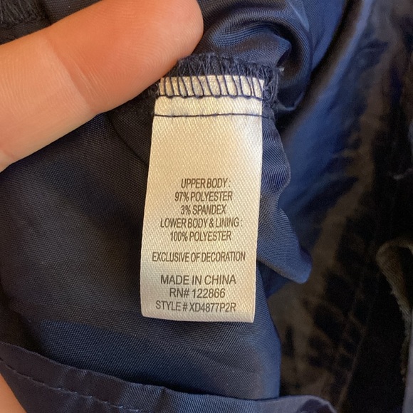 ZUNIE size 6 navy velvet (top part only) dress in excellent preowned condition - Picture 11 of 13